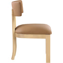  Meridian Lavrin Cognac Vegan Leather Upholstered Dining Side Chair IMAGE 3