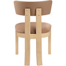  Color_Cognac -- Lavrin Cognac Vegan Leather Upholstered Dining Side Chair IMAGE 4