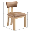  Meridian Lavrin Cognac Vegan Leather Upholstered Dining Side Chair IMAGE 7