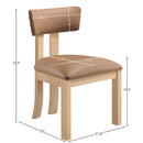  Color_Cognac -- Lavrin Cognac Vegan Leather Upholstered Dining Side Chair IMAGE 7