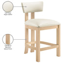  Color_Cream -- Lavrin Cream Vegan Leather Upholstered Counter Stool IMAGE 8