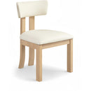  Color_Cream -- Lavrin Cream Vegan Leather Upholstered Dining Side Chair IMAGE 1