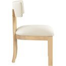  Color_Cream -- Lavrin Cream Vegan Leather Upholstered Dining Side Chair IMAGE 3