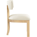  Meridian Lavrin Cream Vegan Leather Upholstered Dining Side Chair IMAGE 3