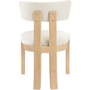  Color_Cream -- Lavrin Cream Vegan Leather Upholstered Dining Side Chair IMAGE 4