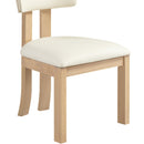  Color_Cream -- Lavrin Cream Vegan Leather Upholstered Dining Side Chair IMAGE 5