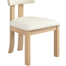  Meridian Lavrin Cream Vegan Leather Upholstered Dining Side Chair IMAGE 5