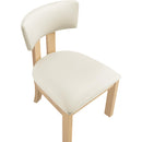  Color_Cream -- Lavrin Cream Vegan Leather Upholstered Dining Side Chair IMAGE 6