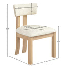  Color_Cream -- Lavrin Cream Vegan Leather Upholstered Dining Side Chair IMAGE 7