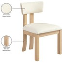  Color_Cream -- Lavrin Cream Vegan Leather Upholstered Dining Side Chair IMAGE 8