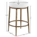  Color_White -- Ferro White Linen Textured Performance Fabric Upholstered Counter Stool IMAGE 4