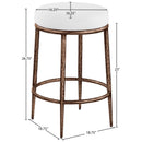  Color_White -- Ferro White Linen Textured Performance Fabric Upholstered Counter Stool IMAGE 4