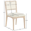  Color_Cream -- Atrium Cream Vegan Leather Upholstered Dining Chair IMAGE 10