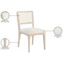  Color_Cream -- Atrium Cream Vegan Leather Upholstered Dining Chair IMAGE 11