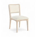  Color_Cream -- Atrium Cream Vegan Leather Upholstered Dining Chair IMAGE 1