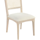  Color_Cream -- Atrium Cream Vegan Leather Upholstered Dining Chair IMAGE 6