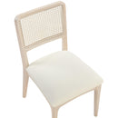  Color_Cream -- Atrium Cream Vegan Leather Upholstered Dining Chair IMAGE 7