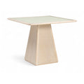  Color_Natural -- Meridian Square Atrium Dining Table with Pedestal Base IMAGE 1