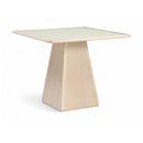  Color_Natural -- Meridian Square Atrium Dining Table with Pedestal Base IMAGE 1