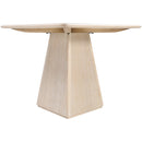  Meridian Atrium 36" Natural Glass Top And Wood Base Dining Table IMAGE 3