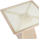  Color_Natural -- Meridian Square Atrium Dining Table with Pedestal Base IMAGE 6