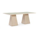  Color_Natural -- Meridian Atrium Dining Table with Pedestal Base IMAGE 1