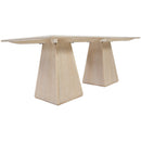  Color_Natural -- Meridian Atrium Dining Table with Pedestal Base IMAGE 4
