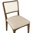  Meridian Atrium Beige Vegan Leather Upholstered Dining Chair IMAGE 5