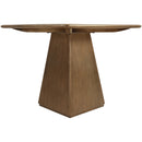  Color_Brown -- Atrium 36" Brown Glass Top And Wood Base Dining Table IMAGE 4