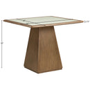 Color_Brown -- Atrium 36" Brown Glass Top And Wood Base Dining Table IMAGE 8