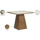  Color_Brown -- Atrium 36" Brown Glass Top And Wood Base Dining Table IMAGE 9