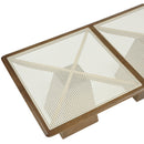  Meridian Atrium 78" Brown Glass Top And Wood Base Dining Table IMAGE 7