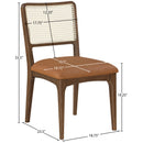  Color_Cognac -- Atrium Cognac Vegan Leather Upholstered Dining Chair IMAGE 10