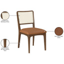  Color_Cognac -- Atrium Cognac Vegan Leather Upholstered Dining Chair IMAGE 11