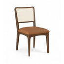  Color_Cognac -- Atrium Cognac Vegan Leather Upholstered Dining Chair IMAGE 1