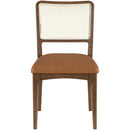  Meridian Atrium Cognac Vegan Leather Upholstered Dining Chair IMAGE 2