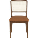  Color_Cognac -- Atrium Cognac Vegan Leather Upholstered Dining Chair IMAGE 3