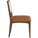  Meridian Atrium Cognac Vegan Leather Upholstered Dining Chair IMAGE 4