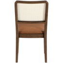  Color_Cognac -- Atrium Cognac Vegan Leather Upholstered Dining Chair IMAGE 5