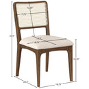  Color_Cream -- Atrium Cream Vegan Leather Upholstered Dining Chair IMAGE 10