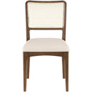  Color_Cream -- Atrium Cream Vegan Leather Upholstered Dining Chair IMAGE 2