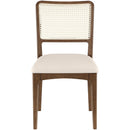  Meridian Atrium Cream Vegan Leather Upholstered Dining Chair IMAGE 3