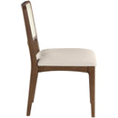  Color_Cream -- Atrium Cream Vegan Leather Upholstered Dining Chair IMAGE 4