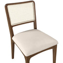 Color_Cream -- Atrium Cream Vegan Leather Upholstered Dining Chair IMAGE 6