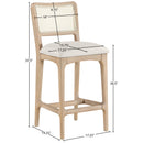  Color_Cream -- Atrium Cream Vegan Leather Upholstered Counter Stool IMAGE 10