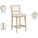  Color_Cream -- Atrium Cream Vegan Leather Upholstered Counter Stool IMAGE 11