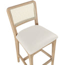  Color_Cream -- Atrium Cream Vegan Leather Upholstered Counter Stool IMAGE 6