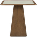  Color_Brown -- Atrium Brown Glass Top And Wood Base Counter Height Table IMAGE 2