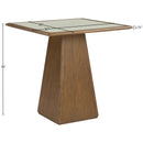  Color_Brown -- Atrium Brown Glass Top And Wood Base Counter Height Table IMAGE 8