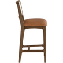  Color_Cognac -- Atrium Cognac Vegan Leather Upholstered Counter Stool IMAGE 4